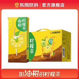 东鹏饮料由柑柠檬茶250ml*18盒整箱油柑果味搭配红茶柠檬茶礼盒装