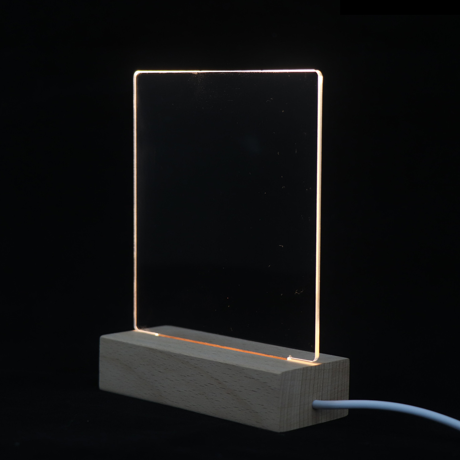 创意礼品设计DIY亚克力空白可雕刻3D小夜灯 led个性雕刻礼品灯