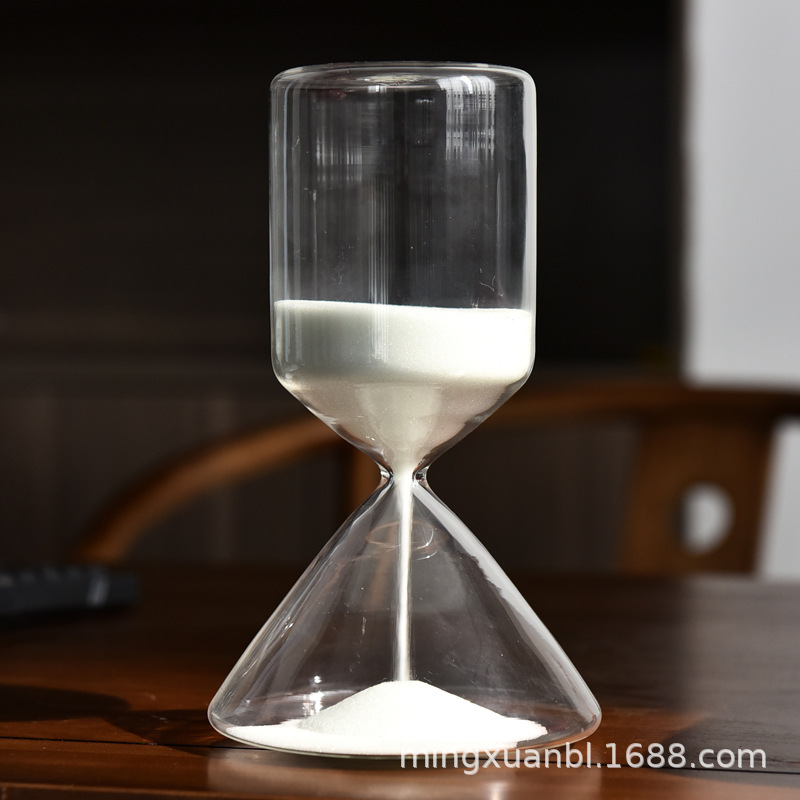 Casa nórdica triángulo vidrio reloj de arena temporizador creativo regalo decoración graduación temporada regalo del Día de San Valentín