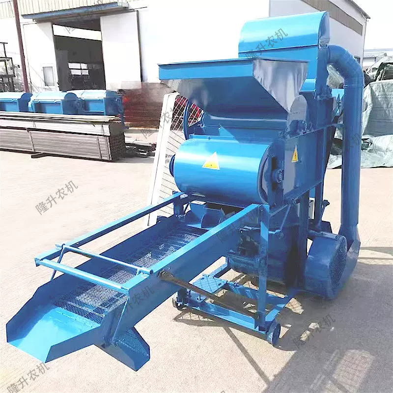 二次复脱农用 电动油坊花生脱壳机长果去壳双风机双辊花生剥壳机