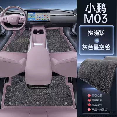 Modelə uyğun ayaqaltı – modification accessories carpet floor mats - xiaopeng-m03maxmagic-seal-waterproof-dawn-purple-floor-mat-gray-starry-sky-blanket-free-magic-print-anti-kick-mat