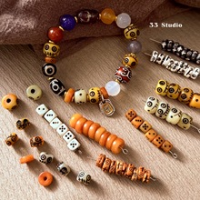 文玩手串牦牛骨十字隔片驼股阿呆老型珠散珠筛子串珠diy配件材料