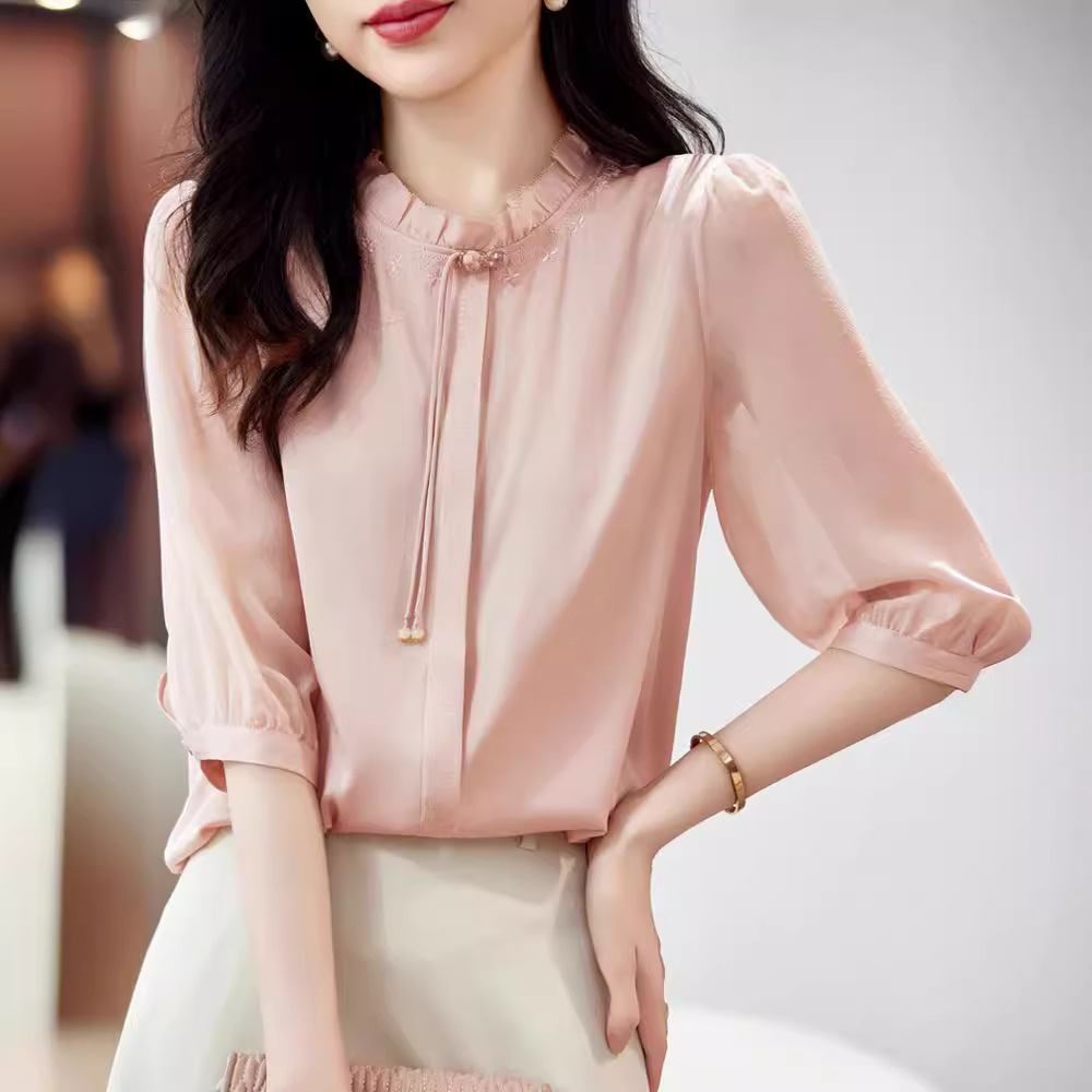 Silk summer elegant fashionable shirt