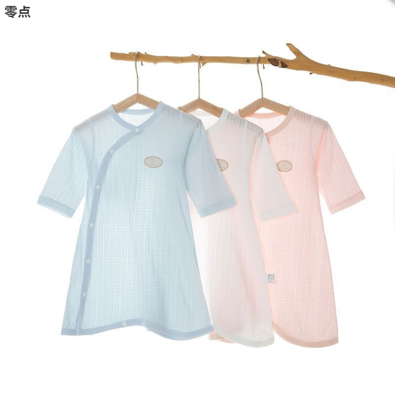Baby Pajamas, Baby Nightgowns, Infant Belly Protection One-Piece Anti-Kick Sleeping Bag, Kidsren's Nightgown, Cotton Home Clothes, Thin Ld