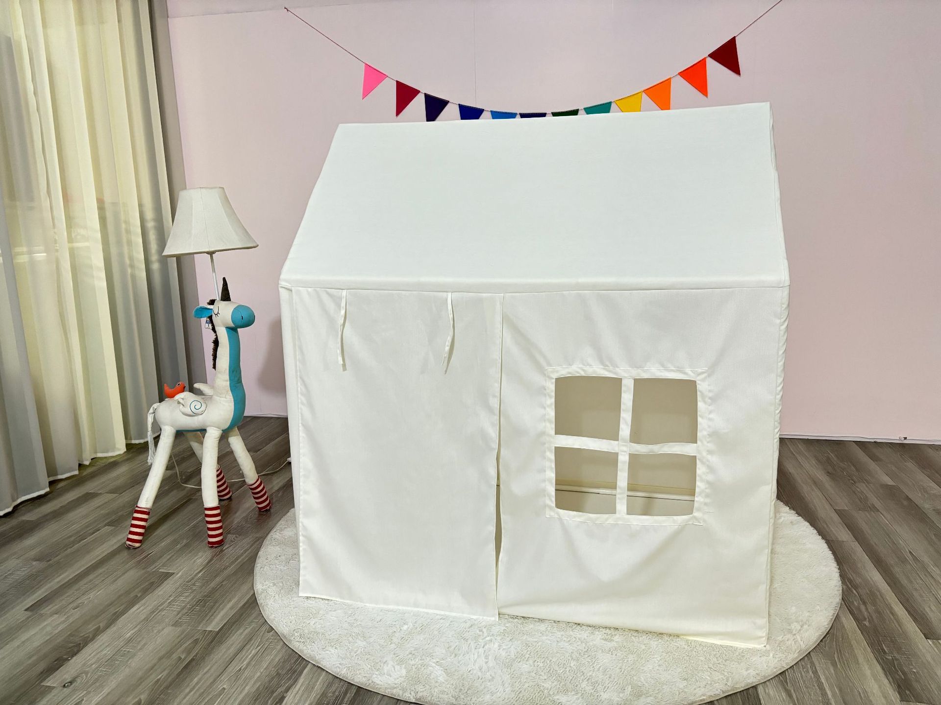 Tienda de Campaña Infantil Castillo Tela Fácil de Instalar para Interior y Dormitorio