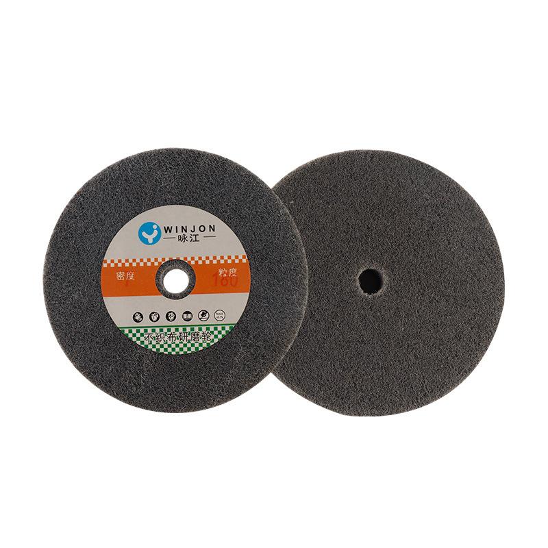 Rueda de nylon Yongjiang 150*25 rueda de pulido de nylon 6*1 pulgadas de tela no tejida muela rueda de fibra de acero inoxidable pulido