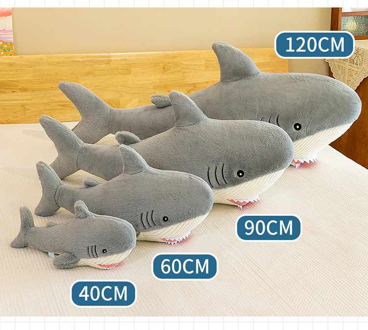 Shark Pillow Whale Pillow Sleeping Doll Soothing Doll Bedroom Super Soft Clip Leg Pillow Birthday Gift for Men and Women