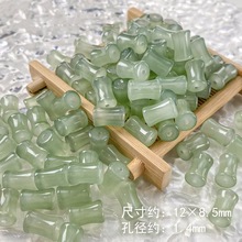 新款国风琉璃珠仿玉竹节散珠diy手工串珠材料手链项链饰品材料