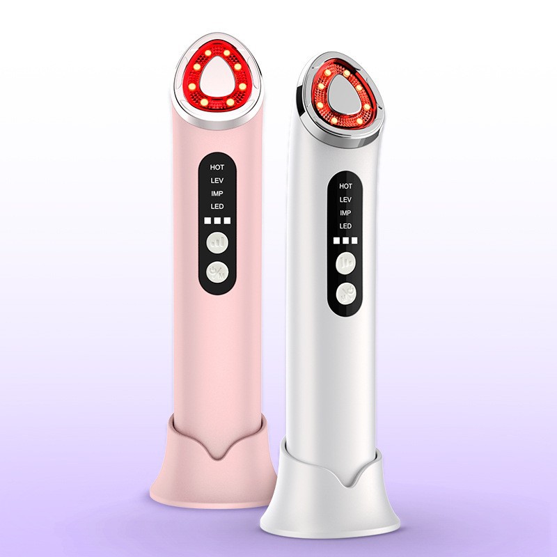 Masajeador Eléctrico Facial Gua Sha con Luz Roja y Azul y Compresa Caliente para Hogar image 8