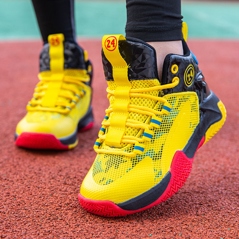 Children's basketball shoes Spring and Autumn New CUHK children's training and competition sneakers Boys and Girls High mesh sneakers