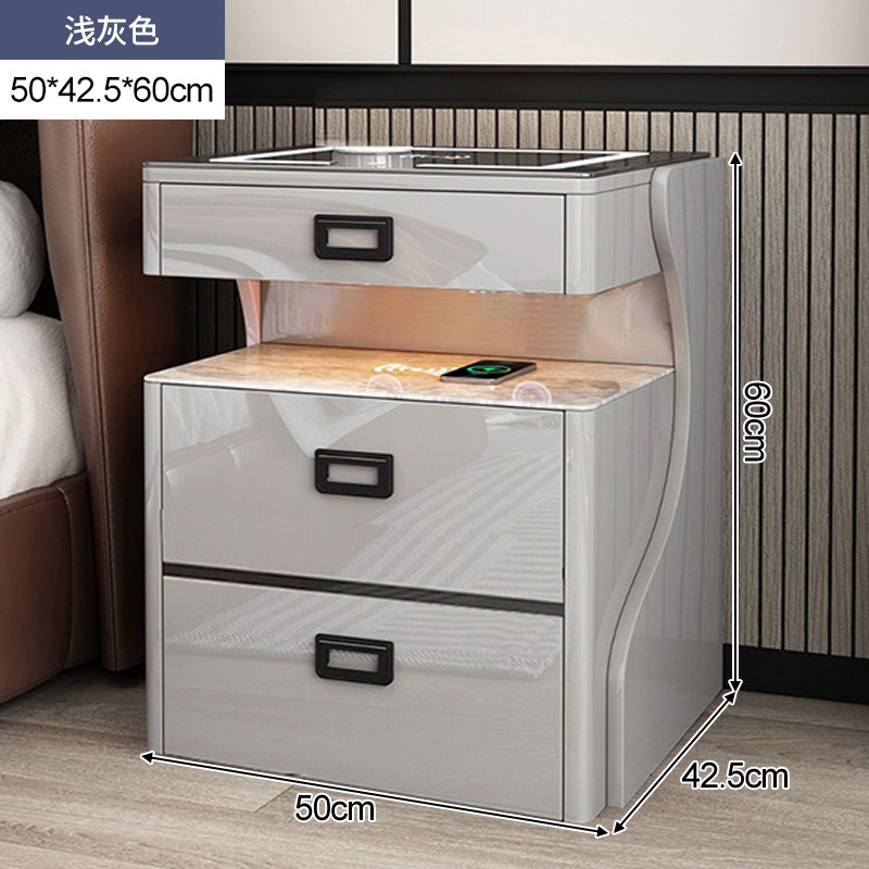 Seguridad mesita de noche integrado moderno minimalista dormitorio inteligente lujo Rock placa armario hogar con cerradura