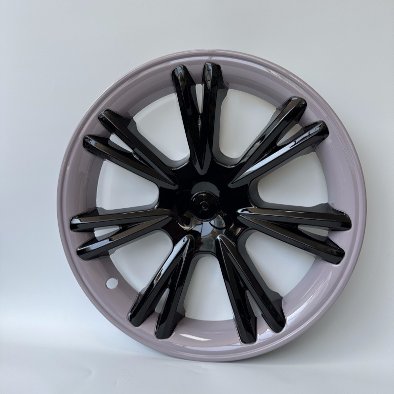 Tesla Model: Tesla Hub cover - y-19-inch-mist-gray-purple-white-logo-four