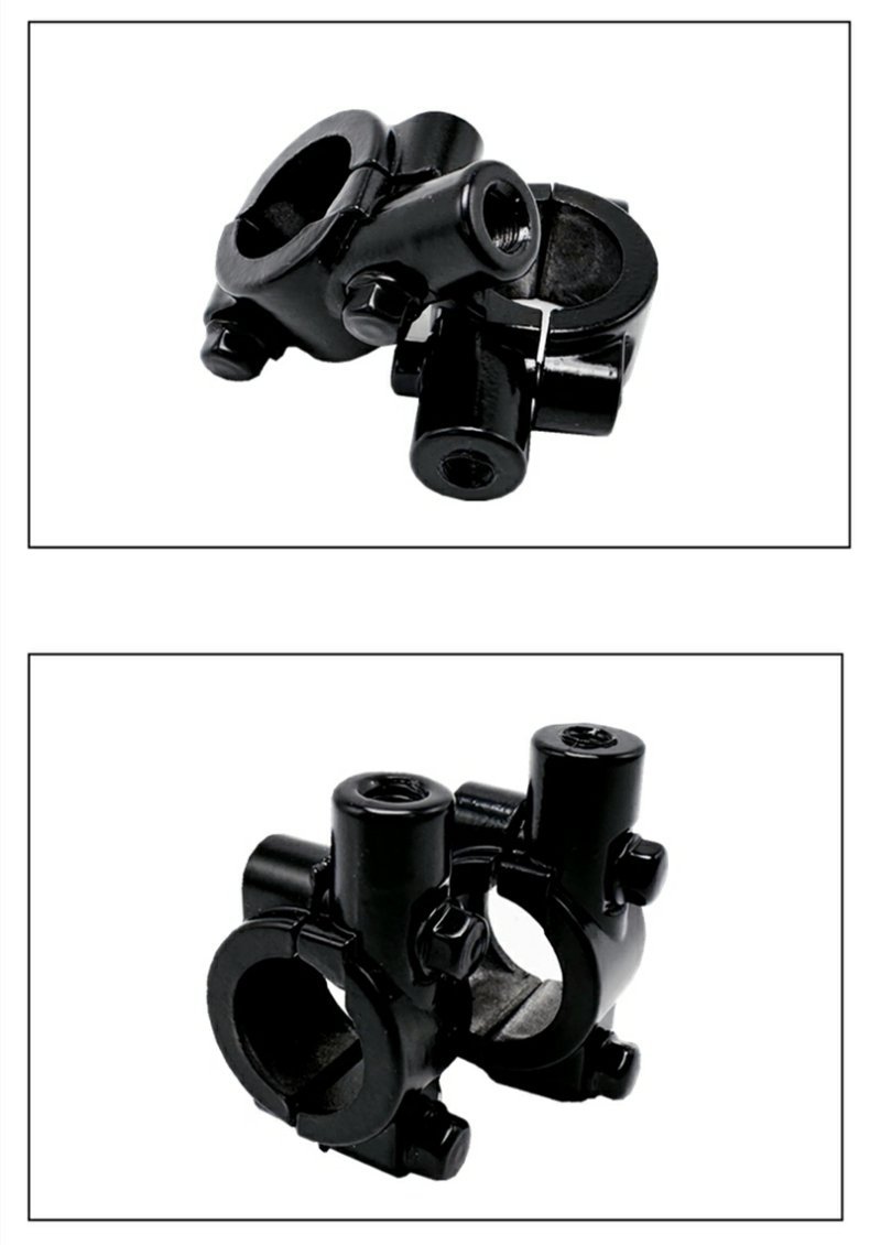 Thickened Aluminum Battery Car Reflector Base Motorcycle Reversing Mirror Fixed Bracket Electric Vehicle Rearview Mirror Holder