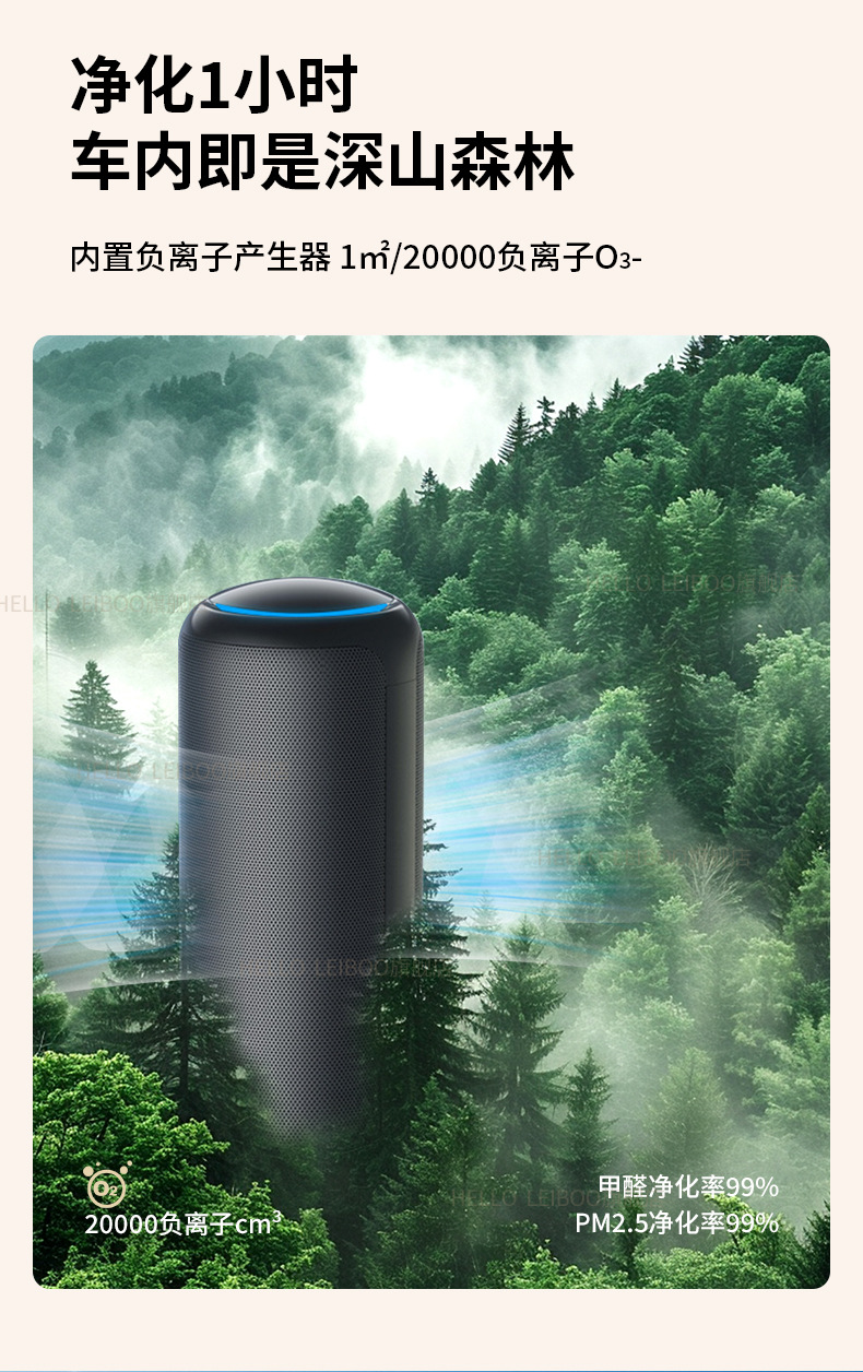 Suitable for Car Air Purifier, Suitable for Xiaomi Car Pm2.5 Negative Ion New Car Interior Formaldehyde Removal