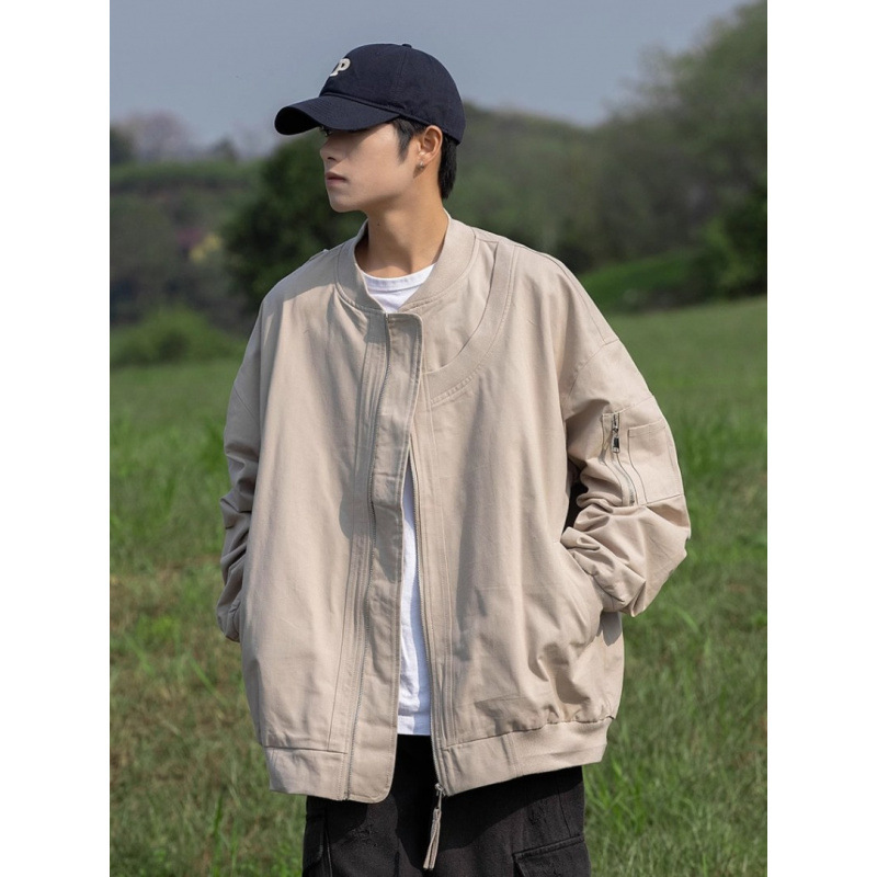 Spring and Autumn American Baseball Suit Coat Men's and Women's Japanese Style Trendy Brand Loose High Street Flying Tooling Casual Jacket Student