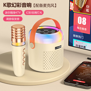 Cross-border New A2 Home Microphone Audio Integrated K-song suit Outdoor Mini Portable Wireless Bluetooth Small Speaker