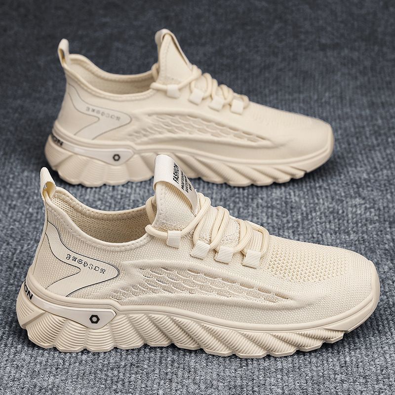 Men's shoes summer 2023 new breathable thin mesh fly mesh shoes…