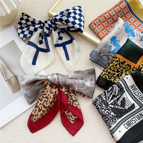 Spring and Autumn New Style 70CM Small Square Scarf Fashion Decorative Small Silk Scarf Professional Scarf Thin Korean Style Small Scarf for Women