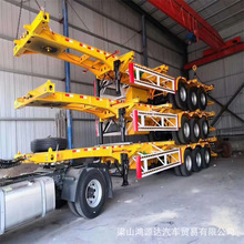 出口型12.45米集装箱拖板车 集装箱骨架图片半挂车厂家