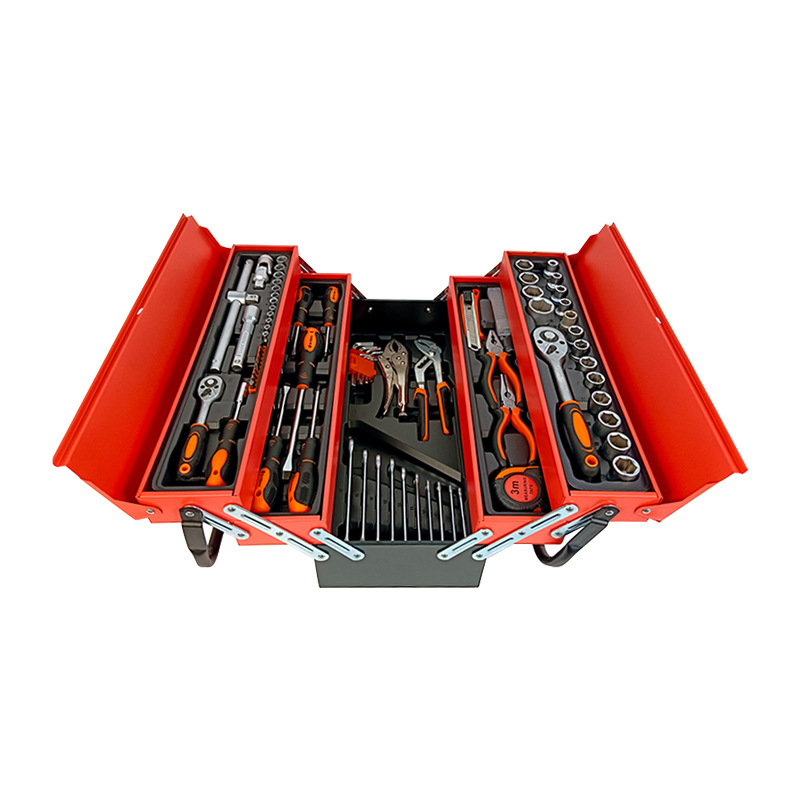 Spot al por mayor 85 piezas de caja de herramientas de hardware juego de llave de tubo manual juego de llave de trinquete rápido de 72 dientes