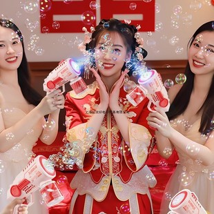 2025 New Bubble Machine for Weddings, Fully Automatic Children's Handheld Bubble Gun Stick, Popular Online Model for Girls