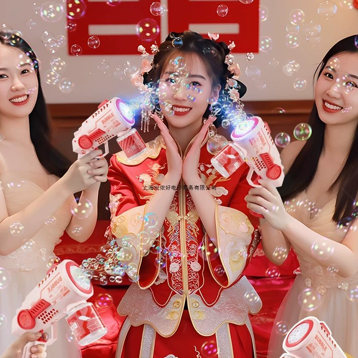 2025 новый аппарат для создания пузырей для свадеб, полностью автоматический детский ручной пистолет для пузырей, популярная онлайн-модель для девочек.