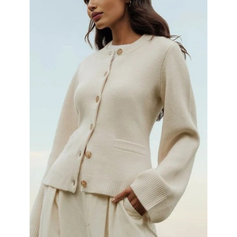 European and American Foreign Trade Cross-Border Independent Station High-End Sweater Jacket Women's Autumn and Winter New Soft and Waxy Lazy Style Knitted Cardigan European and American Foreign Trade Cross-Border Independent Station High-End Sweater Jacket Women's Autumn and Winter New Soft and Waxy Lazy Style Knitted Cardigan