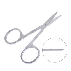 Manzilin Beauty Makeup Tools Stainless Steel Mirror Shine Small Scissors Nail Clipper Straight Head Nose Hair Clip