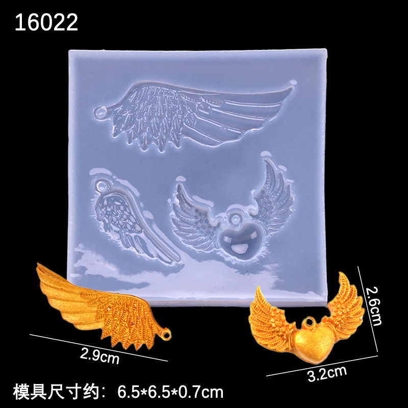 Espejo hecho a mano material cristal epoxi UV pegamento Mesa teléfono móvil Shell decorativo alas de plumas molde de silicona líquida