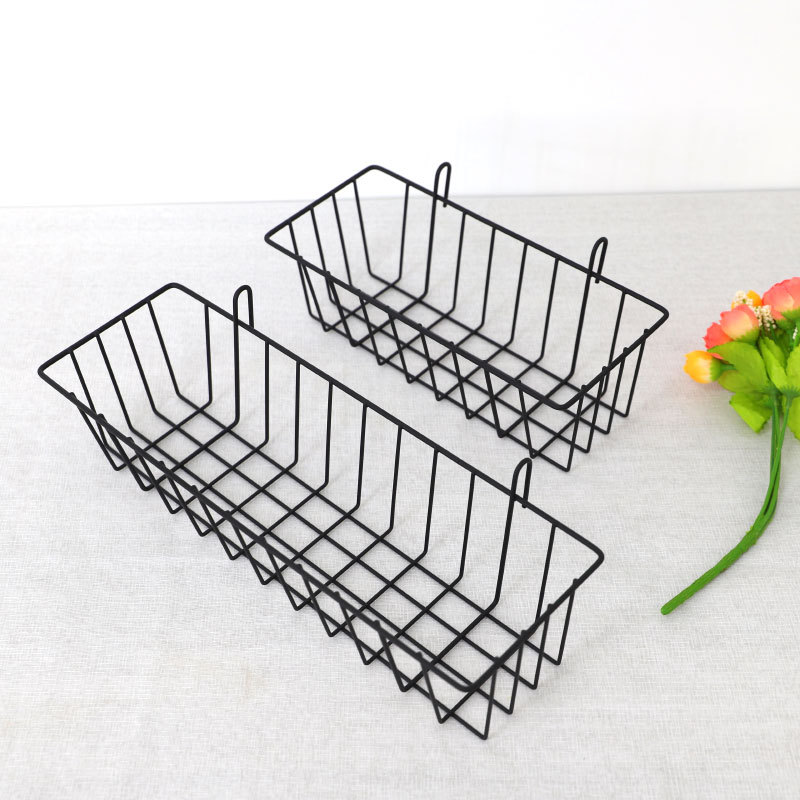 GRID Photo Wall Small Hanging Basket Iron Wall Rack Bathroom Bathroom Wall Storage Shelf Kitchen