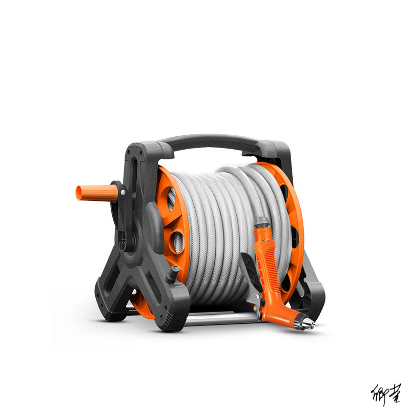 自动水管收卷器高压水枪花园浇花收纳洗车水管水枪高压新型