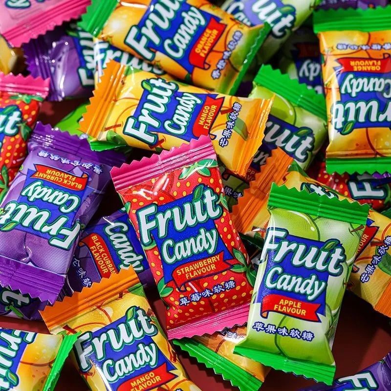 Malaysian Flavored Fruit Gummies, Bulk Candy, Mixed Fruit-Flavored Small Gummy Snacks, Approximately 1.6G/Piece