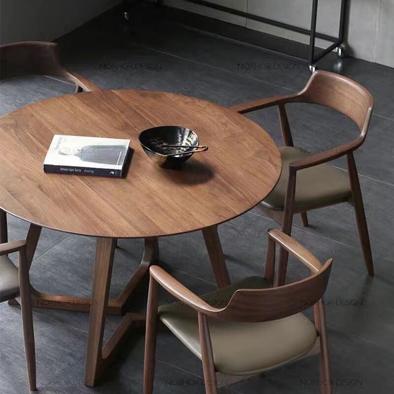 Nordic Light Luxury Solid Wood Dining Table for Home Use, Leisure Balcony Small Table, Hiroshima Chair Set, Café Reception and Meeting Table Nordic Light Luxury Solid Wood Dining Table for Home Use, Leisure Balcony Small Table, Hiroshima Chair Set, Café Reception and Meeting Table