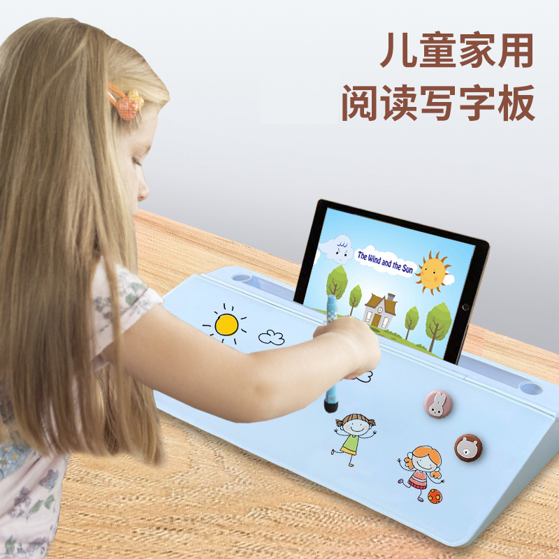 Tablero de escritura de pizarra de almacenamiento de escritorio de vidrio templado pizarra magnética para niños tablero de mensajes borrable