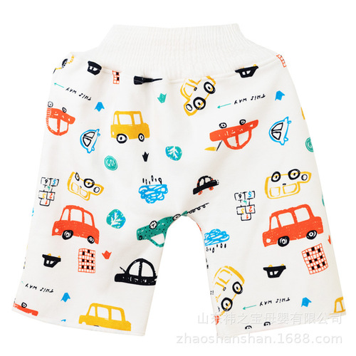 Newborn baby diaper pants pure cotton waterproof washable diaper skirt diaper pad children's anti-bedwetting and diaper training pants