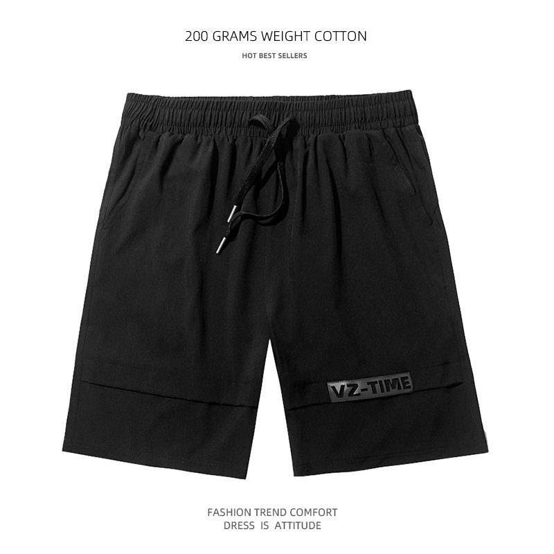 休闲短裤男夏季潮流外穿纯色五分裤微弹宽松速干高街港风百搭|ru