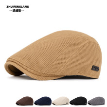 贝雷帽秋冬季男士英伦复古前进帽中老年休闲加厚保暖报童帽鸭舌帽
