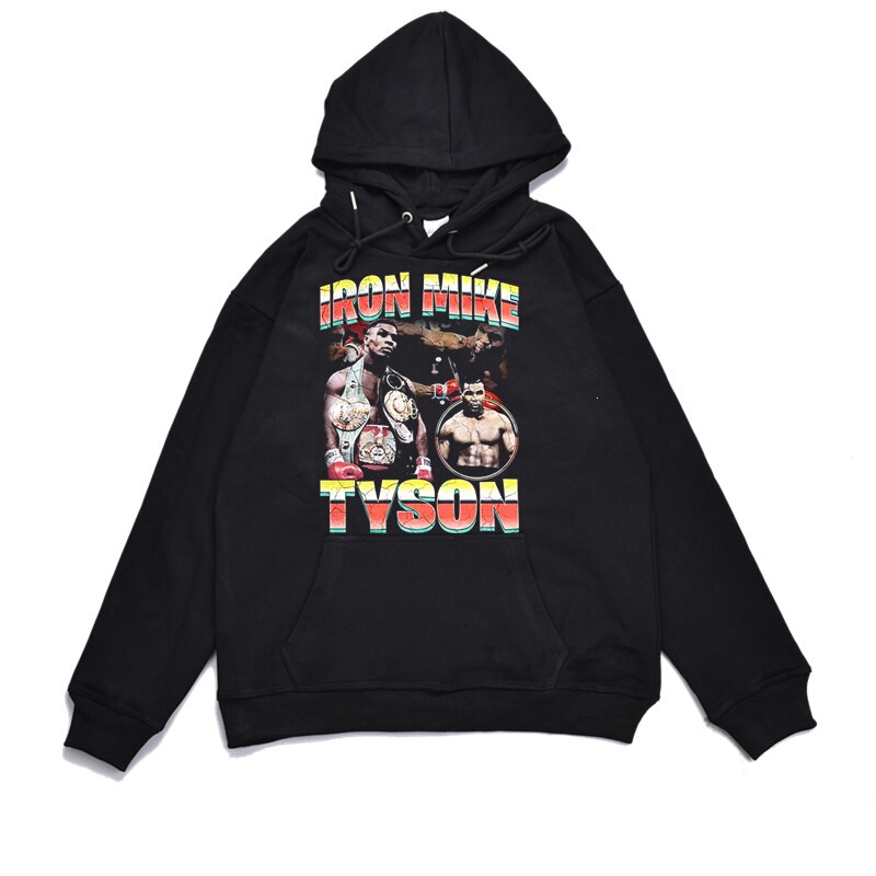 European and American professional boxer Mike Tyson personalized character print sweatshirt loose-fit jacket