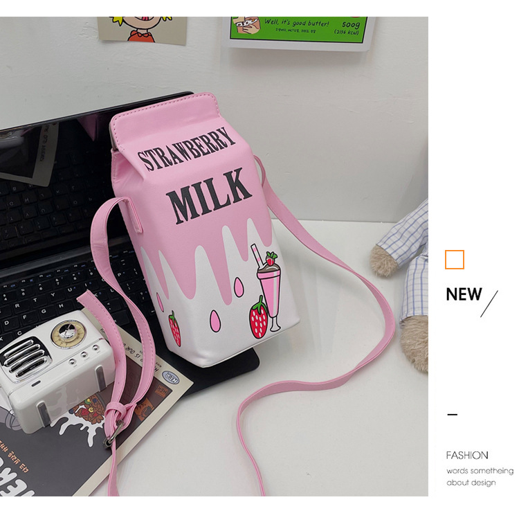 Small Pu Leather Fruit Square Buckle Crossbody Bag display picture 20