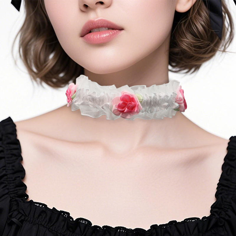 Cosplay de dibujos animados camarera adorable pulsera de encaje collar de ojos pegada de cabello cola zorro adornos de cabello show dress