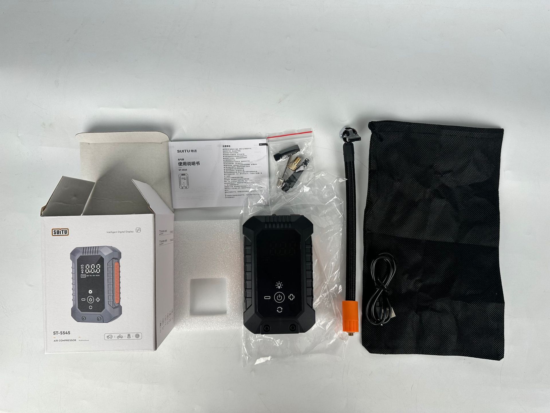 Car Air Pump Portable Car Electric Wireless Tire Pressure Measuring Air Pump Car Tire Air Pump