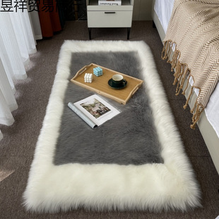 New Style Looped Imitation Wool Thickened Bedroom Bedside Blanket Bay Window Plush Living Room Floor Mat Coffee Table Carpet Simple