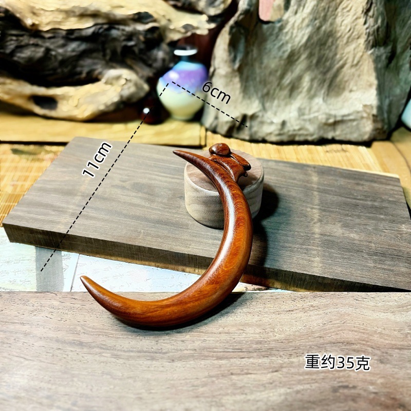 新中式金丝檀发簪木制品雕刻簪子汉服头饰古风挽发木簪高级盘发钗|undefined