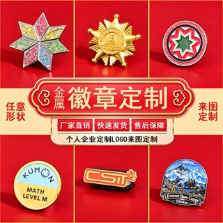 金属胸章勋章定做源头工厂异型胸针班徽纪念奖章个性装饰金属徽章