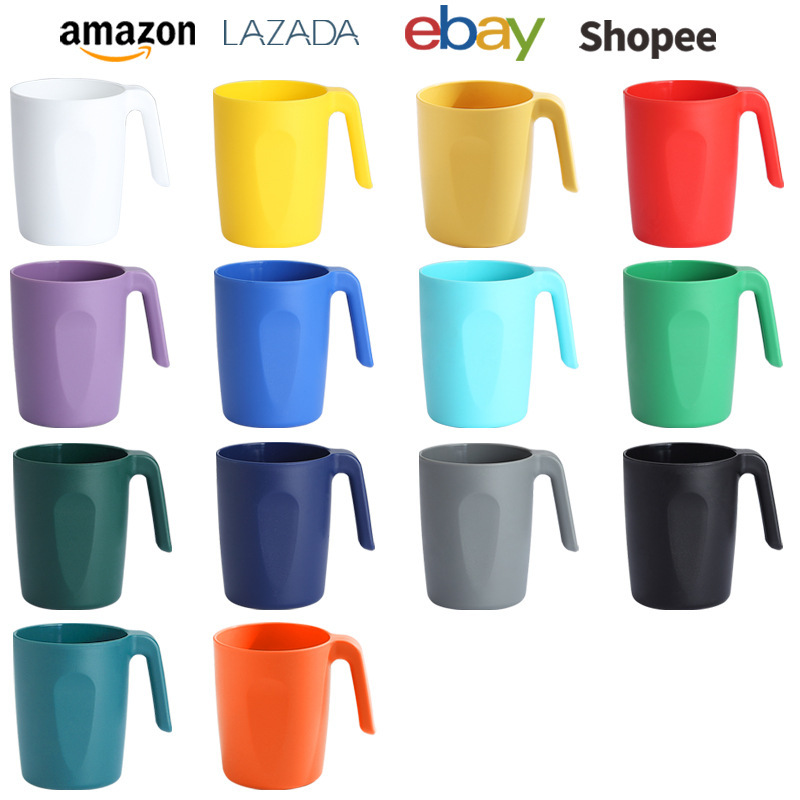 Amazon Cross-Border Plastic Handle Cup, 1 Piece in a Bag, Not Easy to Break for Families and Children, Suitable for Outdoor, Picnic, Camping Amazon Cross-Border Plastic Handle Cup, 1 Piece in a Bag, Not Easy to Break for Families and Children, Suitable for Outdoor, Picnic, Camping
