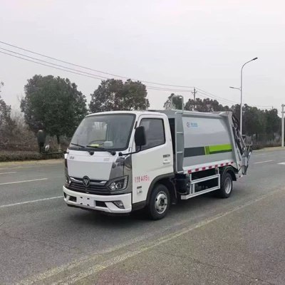 Aoling Zhilan 6-Meter Pure Electric Green License Plate Garbage Compression Truck, Urban Sanitation Vehicle, Community Property Waste Transfer Vehicle