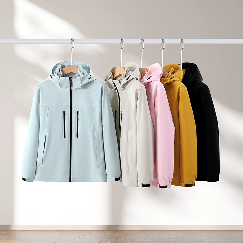 Уличная куртка осенне-зимняя съемная три в одном 0.05kg комплект ветрозащитная и водонепроницаемая альпинистская одежда дорожная спортивная куртка