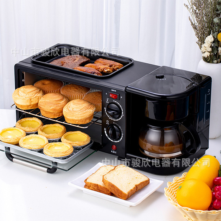 3In1Breakfast Machine Export Household Three-In-One Breakfast Machine Multi-Function Electric Oven Coffee Machine
