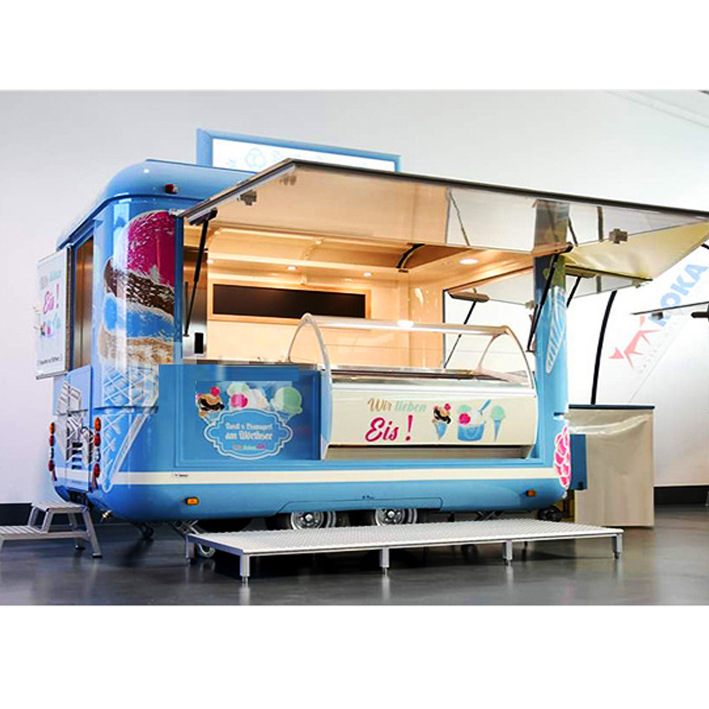 上海厂家商场美食车移动小吃车网红车车早餐车餐饮车景点售货车