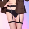 Black leg strap, lifting effect